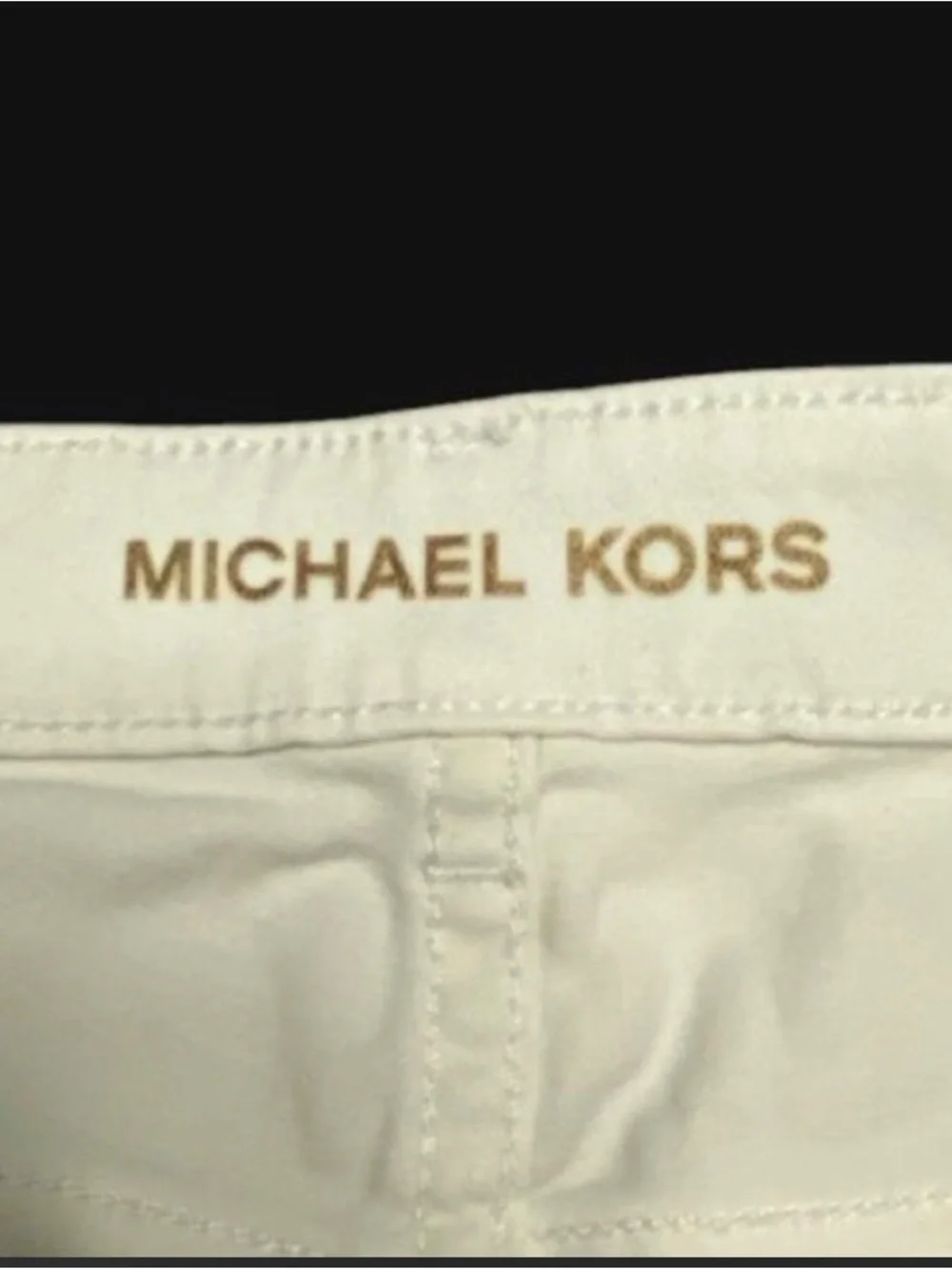 Michael Kors Cream/White Jeans with Logo Waistband